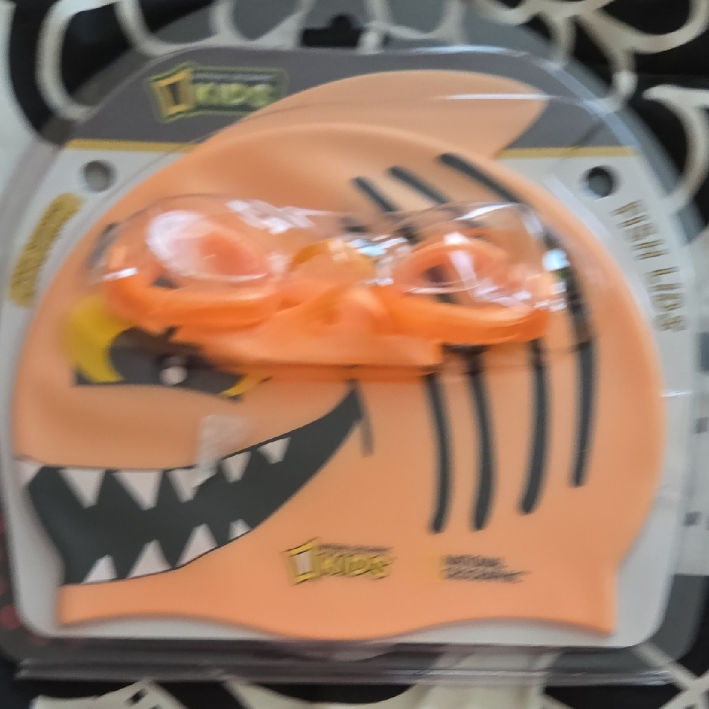 National Geographic Kids Swim Cap - Yellow and Black